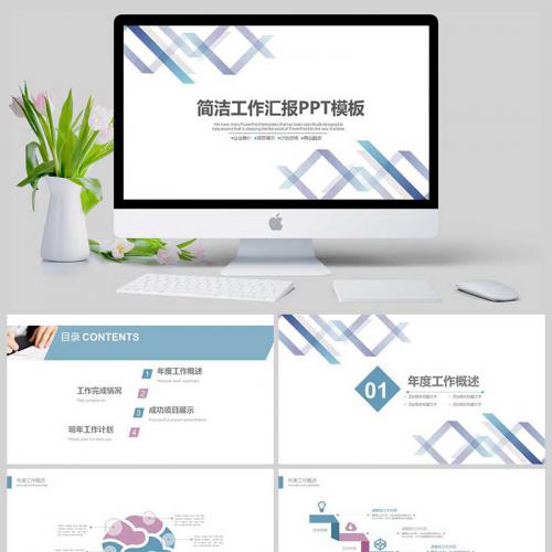 简洁工作汇报企业简介项目展示计划总结商业融资PPT模板